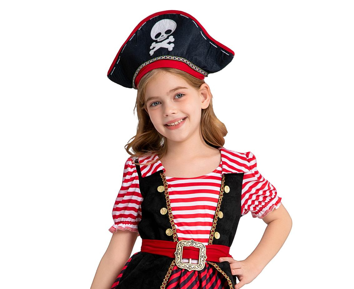 Role play set for kids Pirate Girl (hat, dress, belt), size 120/130 cm